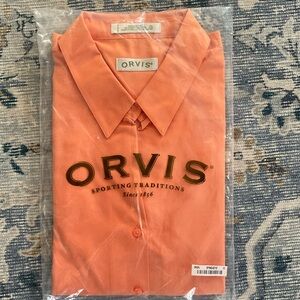 Orvis women long sleeve 100% cotton shirt 12 NWT
